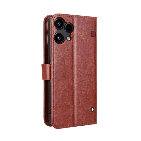 EIDERWOOD Nothing Phone (3a) Lite Kunstskinn Flip Deksel m. Strop - Brun