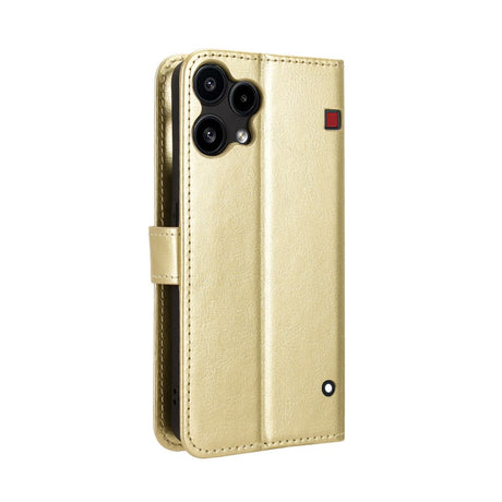 EIDERWOOD Nothing Phone (3a) Lite Kunstskinn Flip Deksel m. Strop - Gull