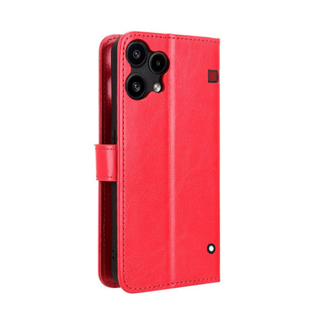 EIDERWOOD Nothing Phone (3a) Lite Kunstskinn Flip Deksel m. Strop - Rød