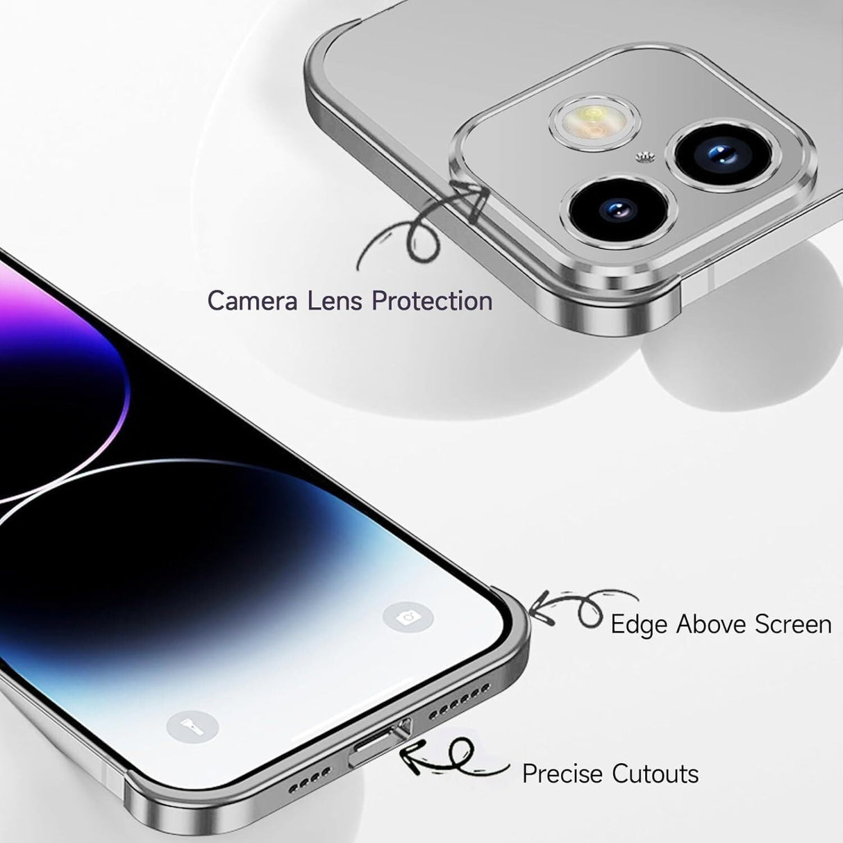 iPhone 17 Todelt Bumper Deksel m. Kamerabeskytter - Grå
