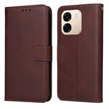 OPPO A6x EIDERWOOD Kunstskinn Flip Deksel med Kortlomme & Stativfunksjon - Brun