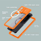 Samsung Galaxy S26 Ultra Redpebber Vanntett Hybrid Plast Deksel – MagSafe Kompatibel – Oransje