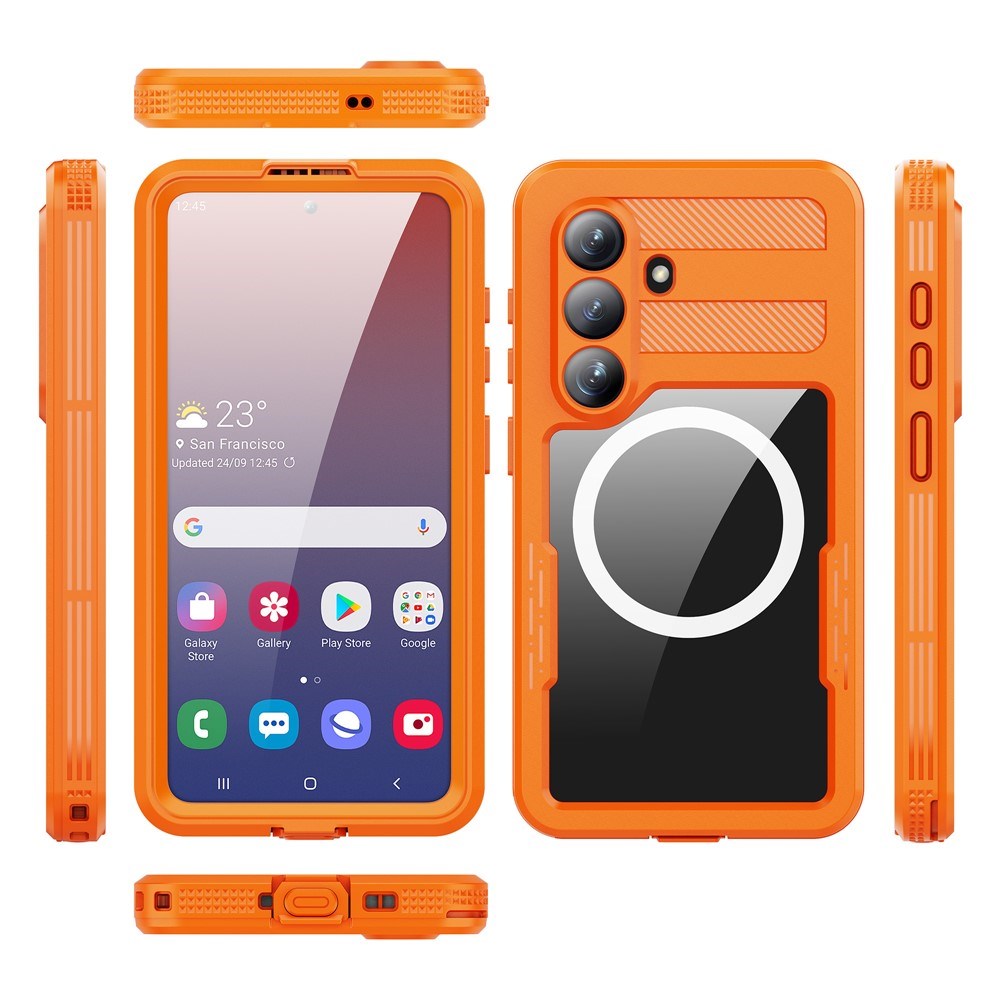 Samsung Galaxy S26 Redpebber Vanntett Hybrid Plast Deksel – MagSafe Kompatibel – Oransje