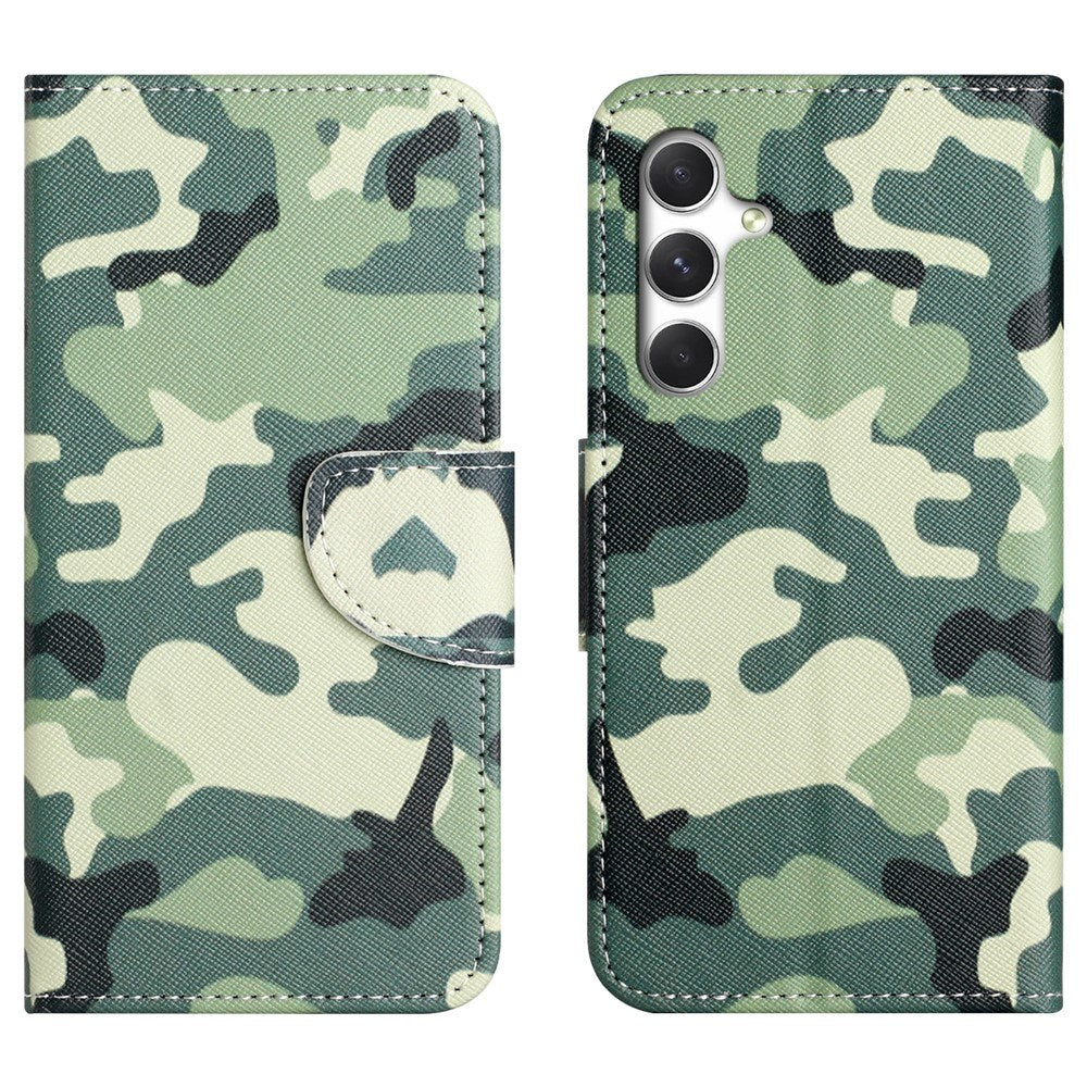 Samsung Galaxy S26 EIDERWOOD Kunstskinn Flip Deksel m. Mønster - Camouflage