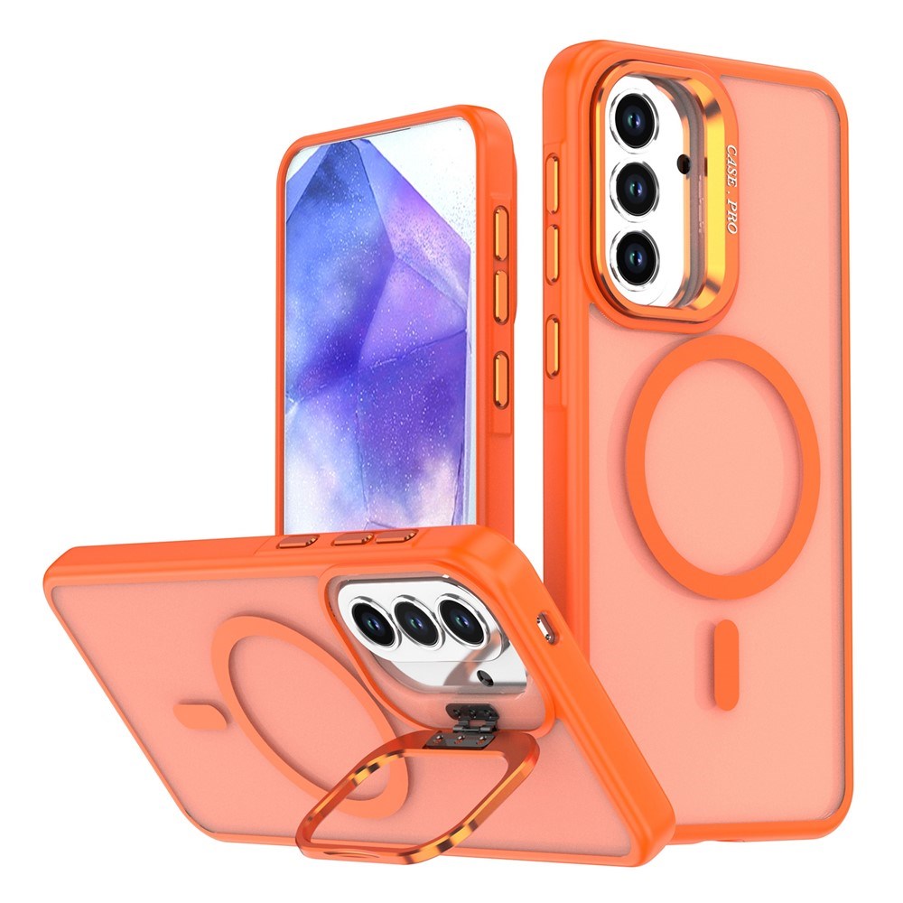 Samsung Galaxy A37 EIDERWOOD Hybrid Deksel med Kickstand – MagSafe Kompatibel – Oransje