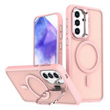 Samsung Galaxy A37 EIDERWOOD Hybrid Deksel med Kickstand – MagSafe Kompatibel – Rosa