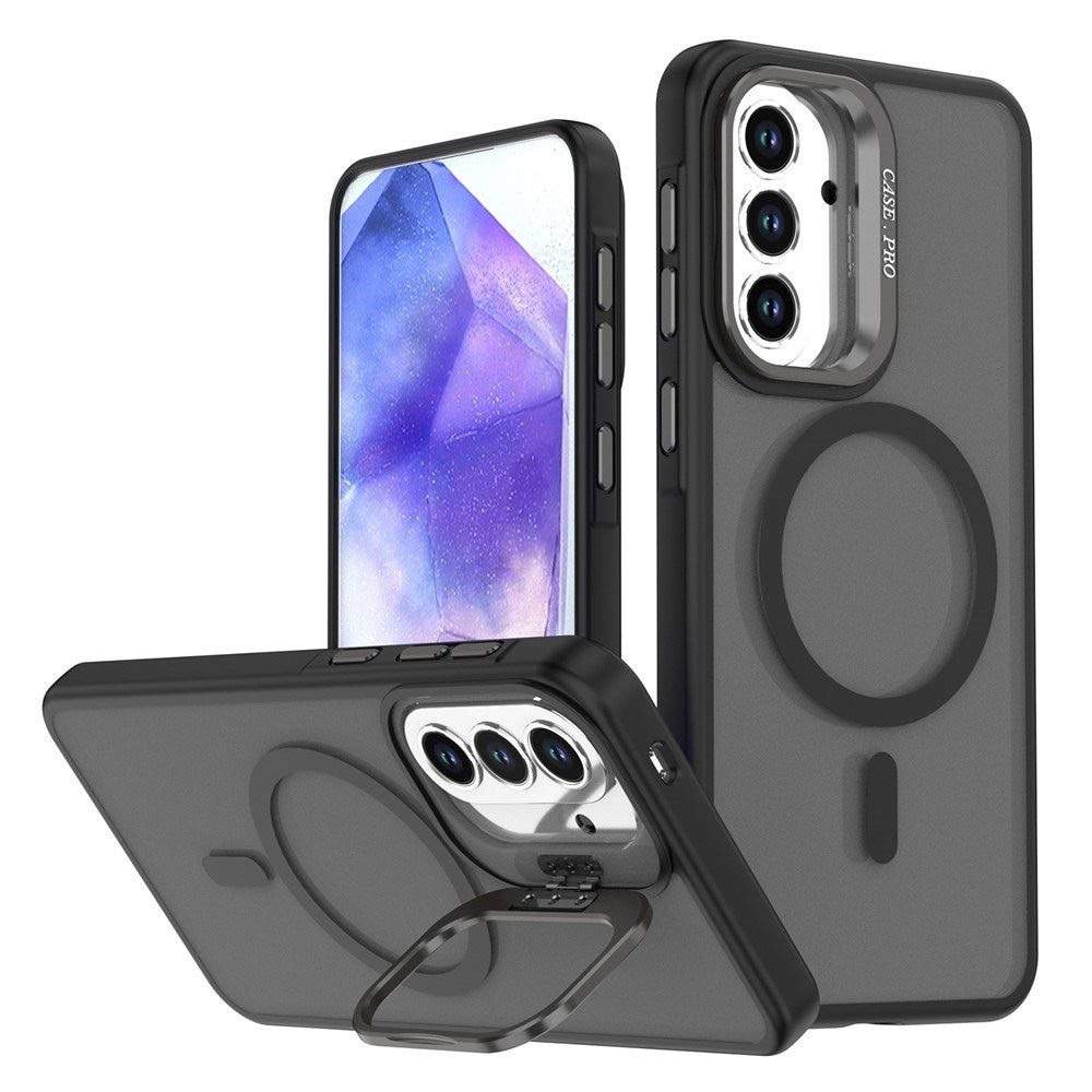 Samsung Galaxy A37 EIDERWOOD Hybrid Deksel med Kickstand – MagSafe Kompatibel – Svart