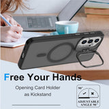 Samsung Galaxy A37 EIDERWOOD Hybrid Deksel med Kickstand – MagSafe Kompatibel – Svart
