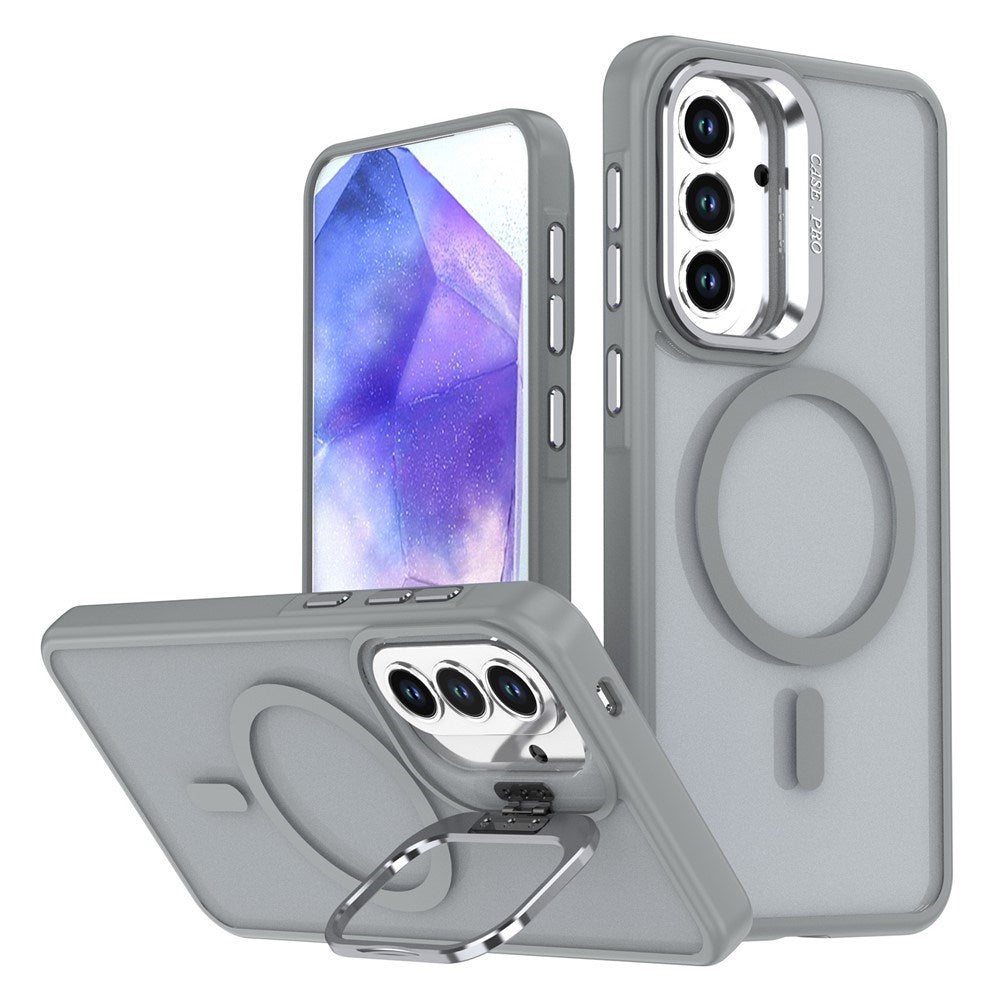 Samsung Galaxy A37 EIDERWOOD Hybrid Deksel med Kickstand – MagSafe Kompatibel – Grå