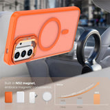 Samsung Galaxy A57 EIDERWOOD Hybrid Deksel med Kickstand – MagSafe Kompatibel – Oransje