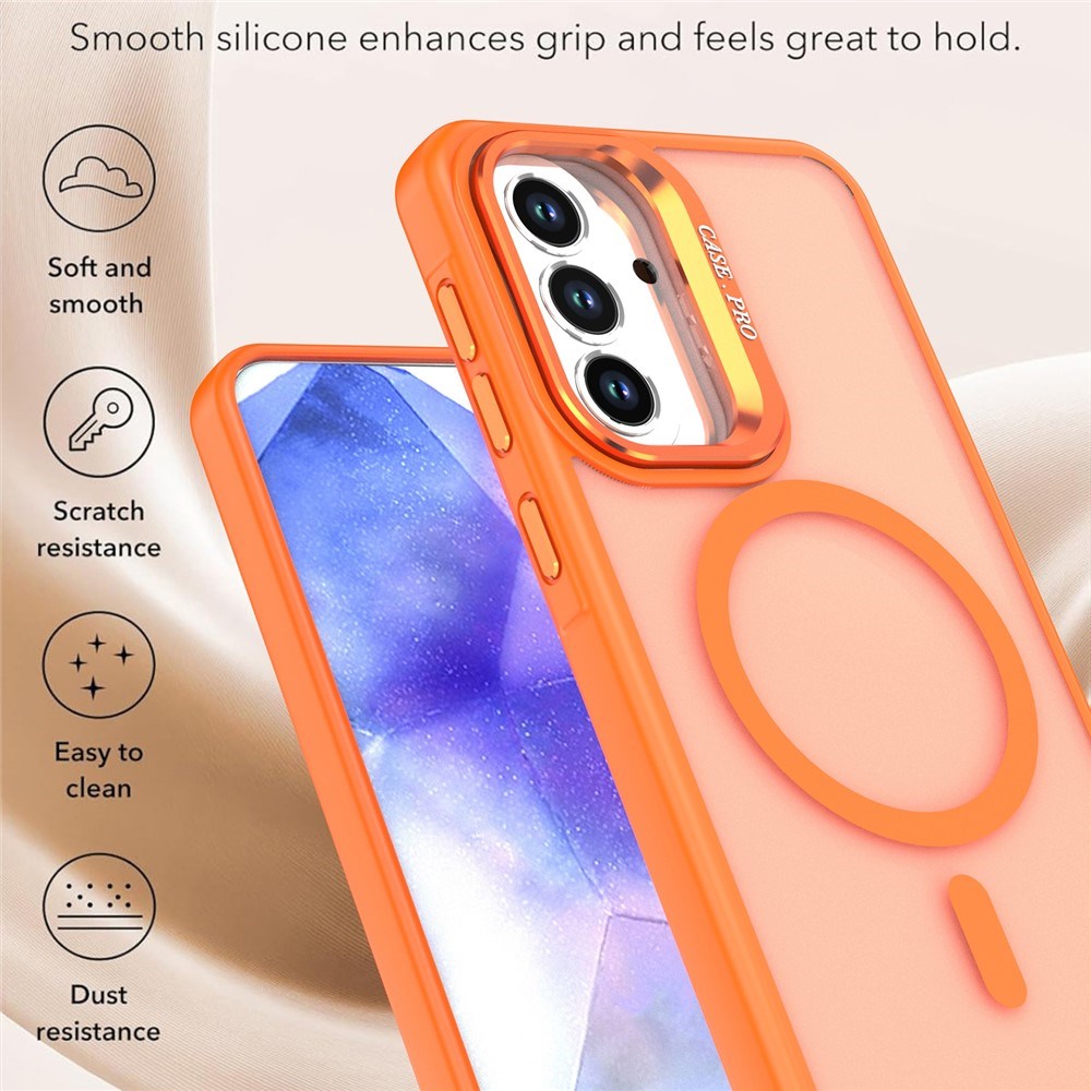 Samsung Galaxy A57 EIDERWOOD Hybrid Deksel med Kickstand – MagSafe Kompatibel – Oransje