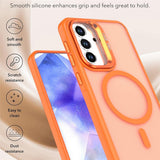 Samsung Galaxy A57 EIDERWOOD Hybrid Deksel med Kickstand – MagSafe Kompatibel – Oransje