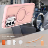Samsung Galaxy A57 EIDERWOOD Hybrid Deksel med Kickstand – MagSafe Kompatibel – Rosa