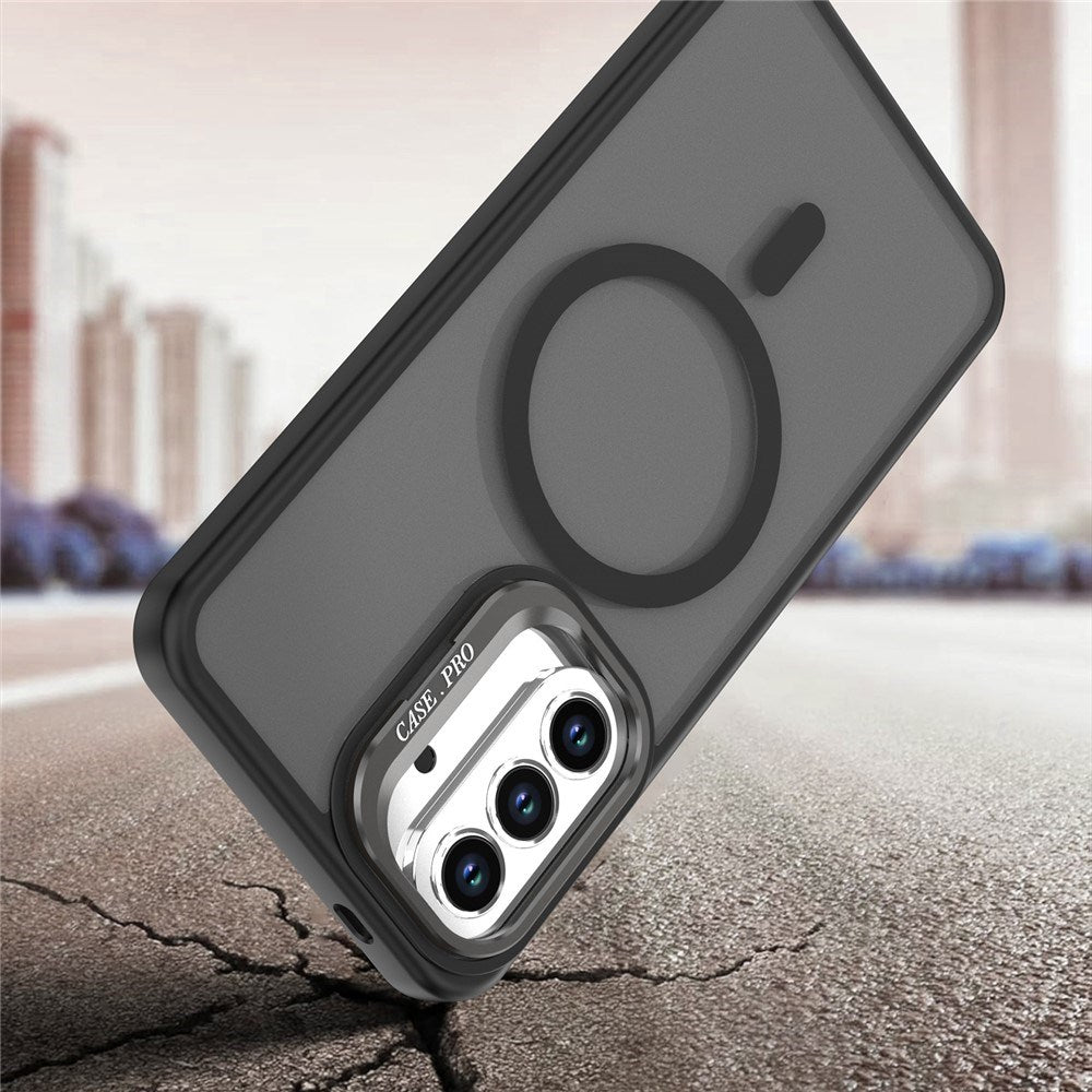 Samsung Galaxy A57 EIDERWOOD Hybrid Deksel med Kickstand – MagSafe Kompatibel – Svart