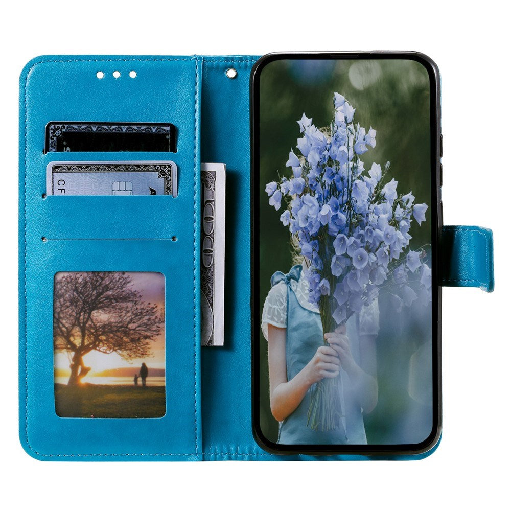 OnePlus 15R EIDERWOOD Kunstskinn Flip Deksel m. Mønster - Blå