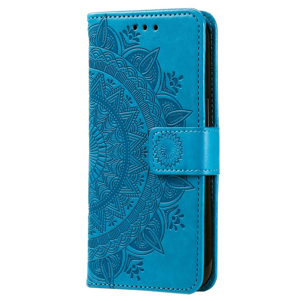 OnePlus 15R EIDERWOOD Kunstskinn Flip Deksel m. Mønster - Blå