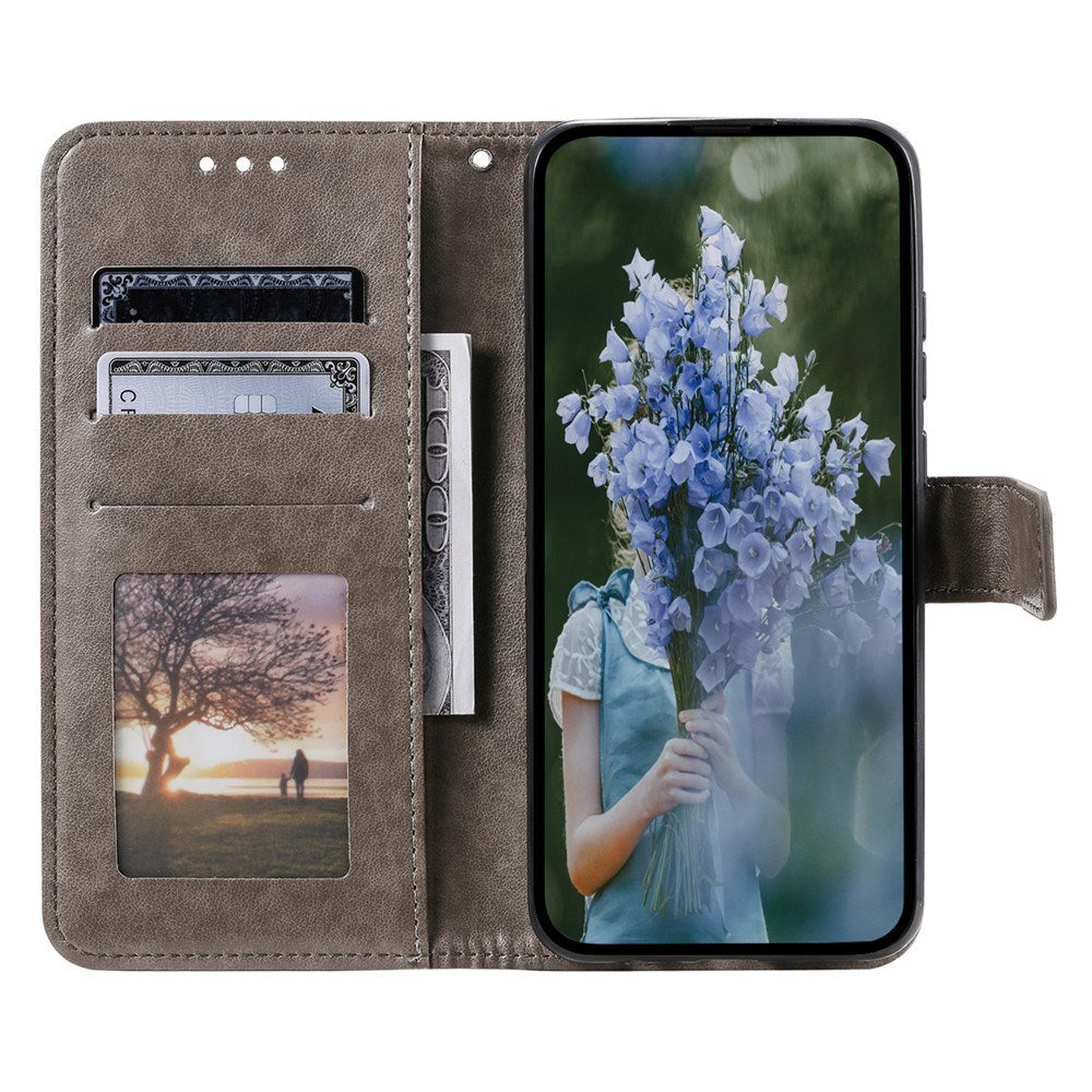OnePlus 15R EIDERWOOD Kunstskinn Flip Deksel m. Mønster - Grå