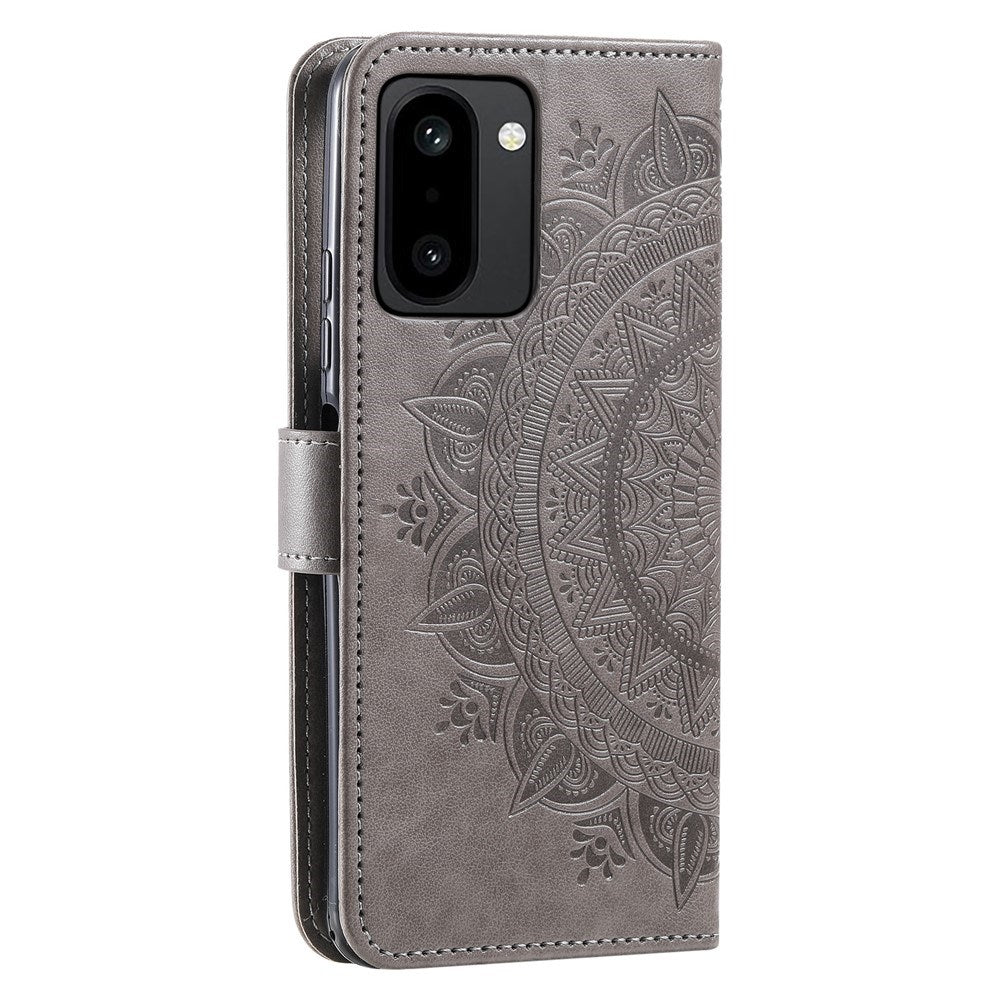 OnePlus 15R EIDERWOOD Kunstskinn Flip Deksel m. Mønster - Grå