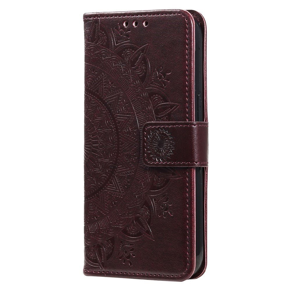 OnePlus 15R EIDERWOOD Kunstskinn Flip Deksel m. Mønster - Brun
