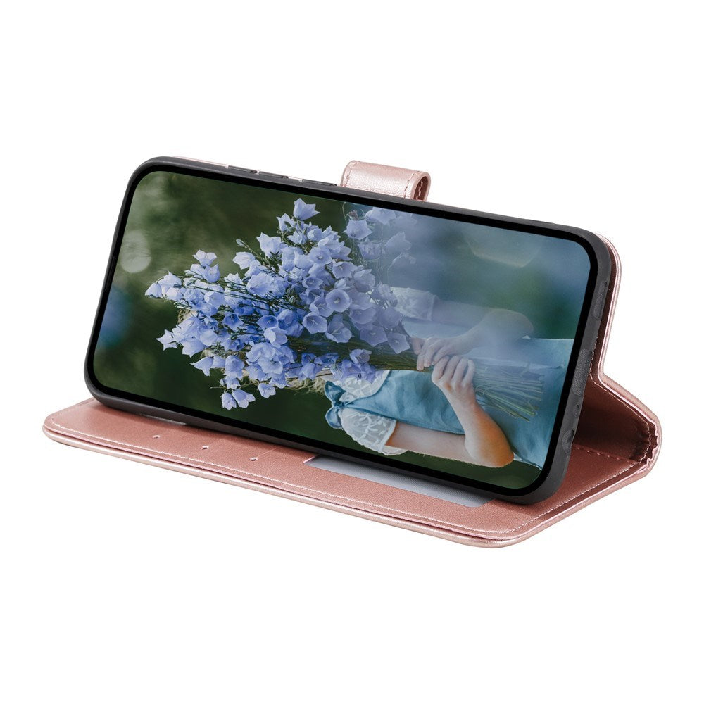 OnePlus 15R EIDERWOOD Kunstskinn Flip Deksel m. Mønster - Rosa