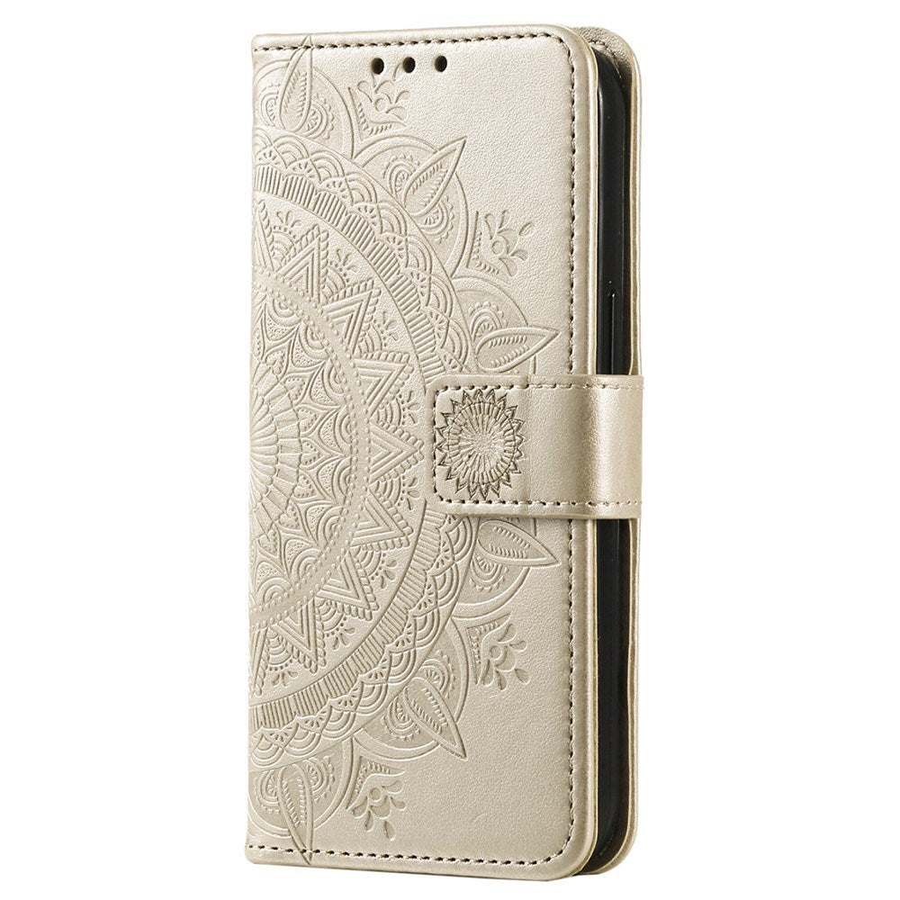OnePlus 15R EIDERWOOD Kunstskinn Flip Deksel m. Mønster - Gull