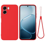 OPPO A6x EIDERWOOD Silikon Deksel med Stropp - Rød