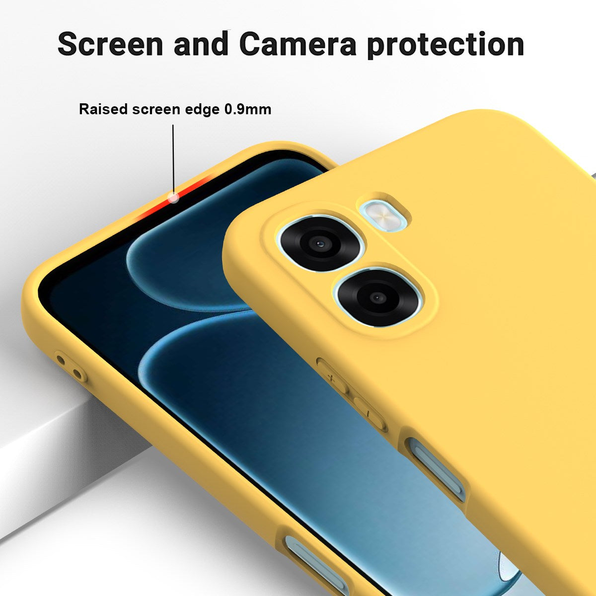 OPPO A6x EIDERWOOD Silikon Deksel med Stropp - Gul
