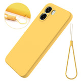 OPPO A6x EIDERWOOD Silikon Deksel med Stropp - Gul