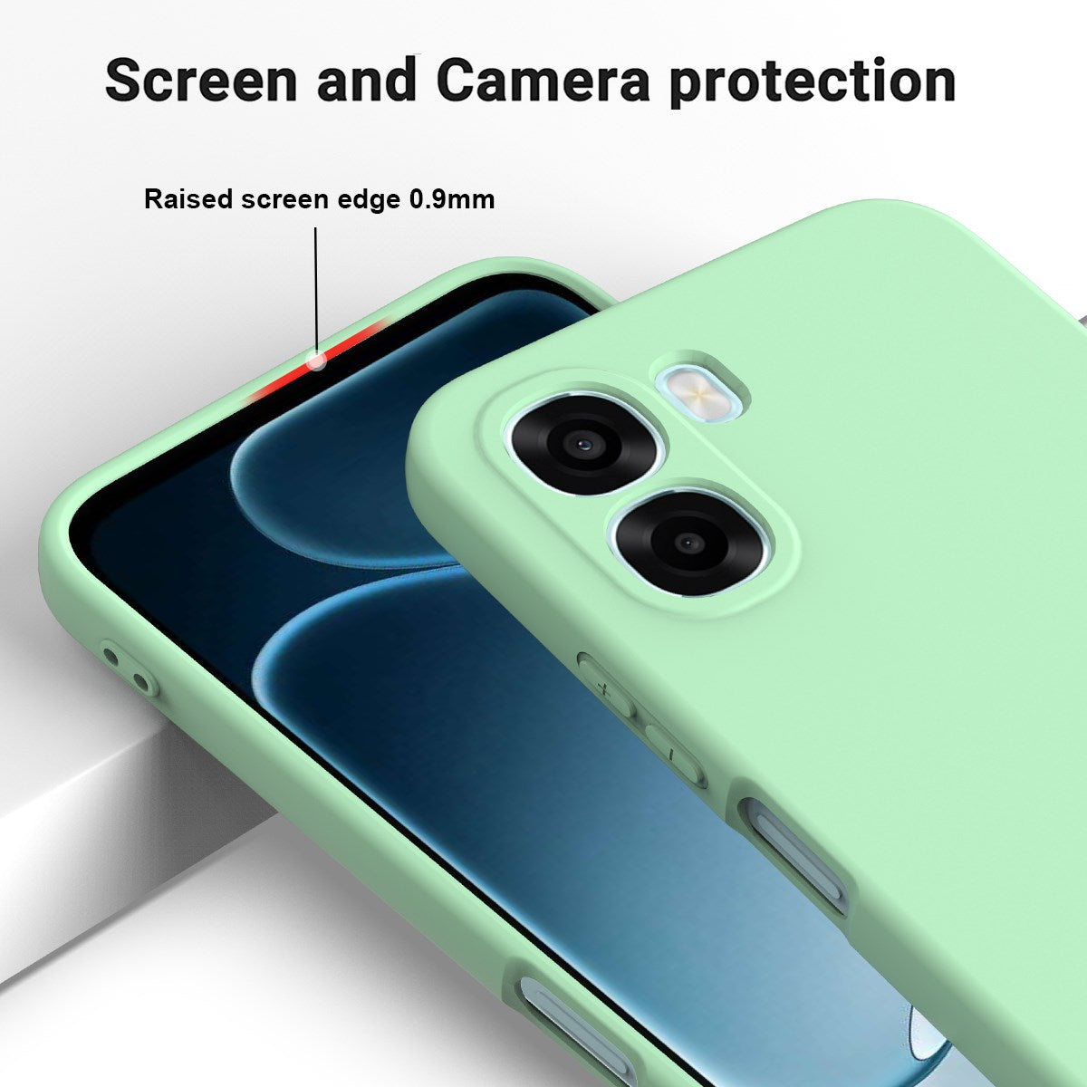 OPPO A6x EIDERWOOD Silikon Deksel med Stropp - Grønn