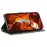 Samsung Galaxy A37 EIDERWOOD Kunstskinn Deksel med Innebygd Kortholder & Stativfunksjon - Svart / Gull
