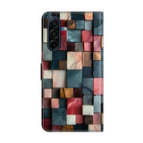Samsung Galaxy A57 EIDERWOOD Kunstskinn Deksel med Innebygd Kortholder & Stativfunksjon - Fargerike Firkanter