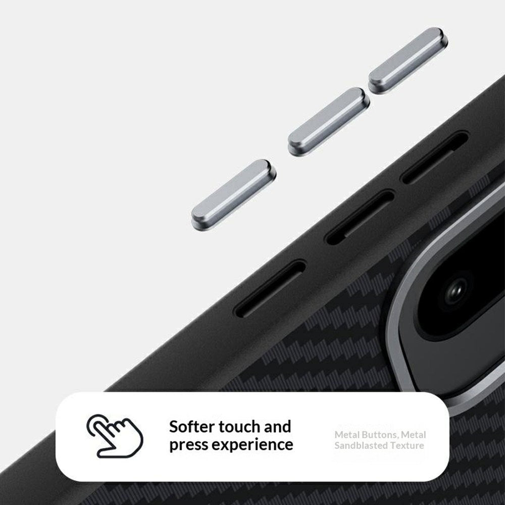 OnePlus 15R EIDERWOOD Magnetisk Carbon Deksel - MagSafe Kompatibel - Svart / Sølv