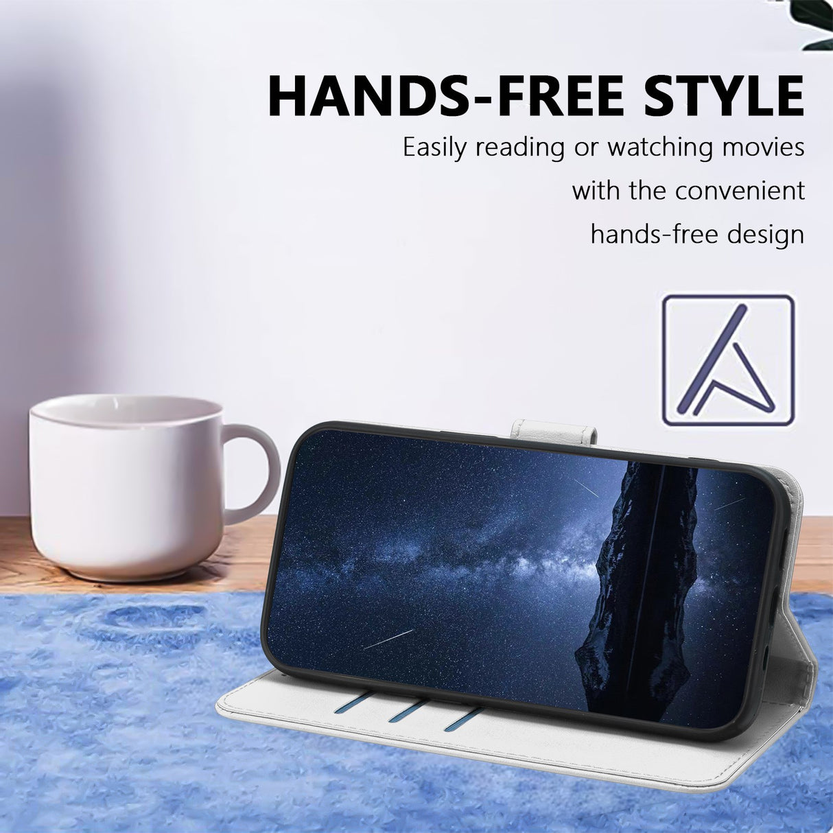 Xiaomi 17 Ultra EIDERWOOD Kunstskinn Flip Deksel m. Kortholder & Stativfunksjon - Sølv