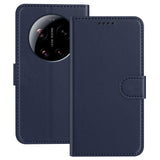 Xiaomi 17 Ultra EIDERWOOD Kunstskinn Flip Deksel m. Kortholder & Stativfunksjon - Blå