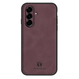 Samsung Galaxy A27 EIDERWOOD Hybrid Deksel med Kunstskinn – Vinrød