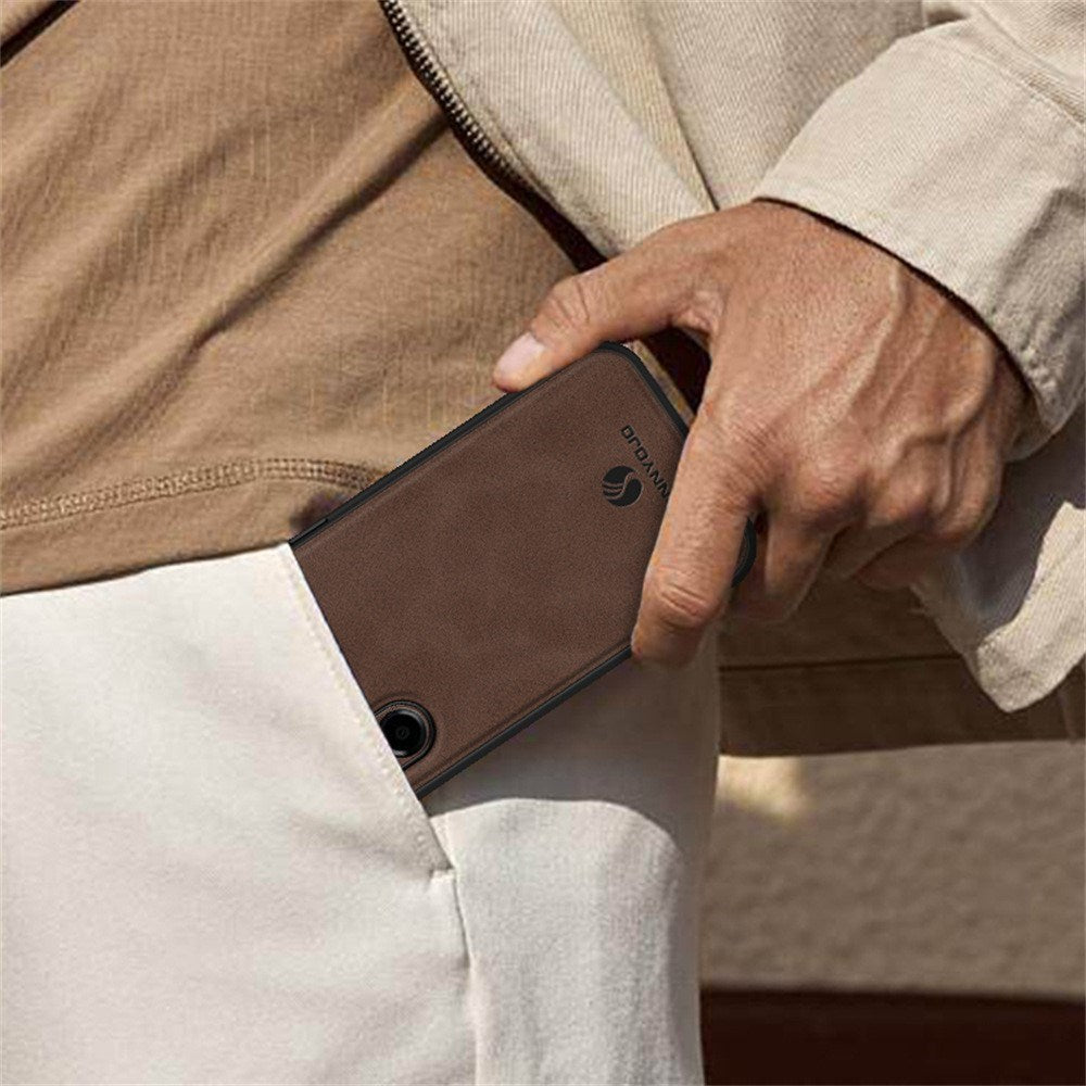 Samsung Galaxy A27 EIDERWOOD Hybrid Deksel med Kunstskinn – Vinrød