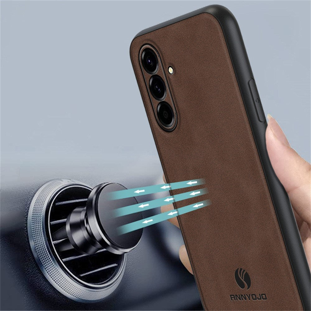 Samsung Galaxy A27 EIDERWOOD Hybrid Deksel med Kunstskinn – Svart