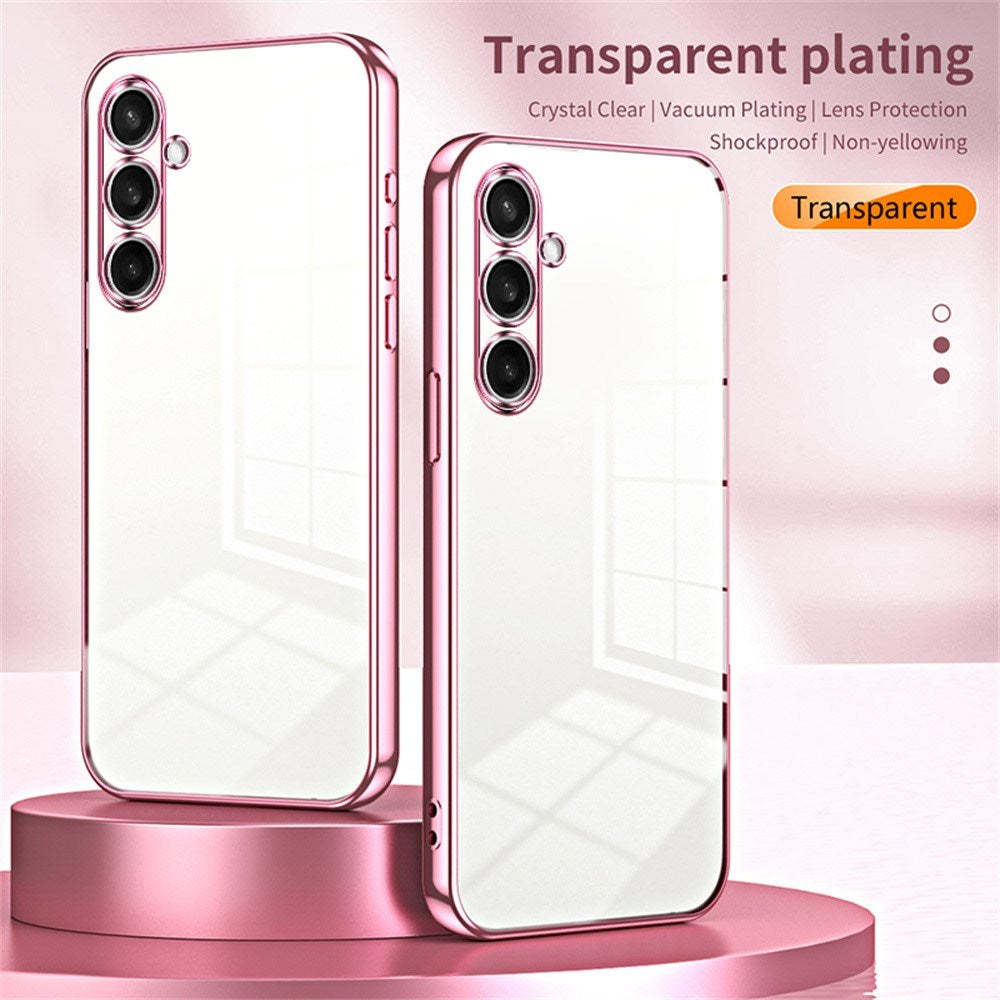 Samsung Galaxy A27 EIDERWOOD Fleksibelt Plast Deksel - Glanset Overflate - Gjennomsiktig / Rosa