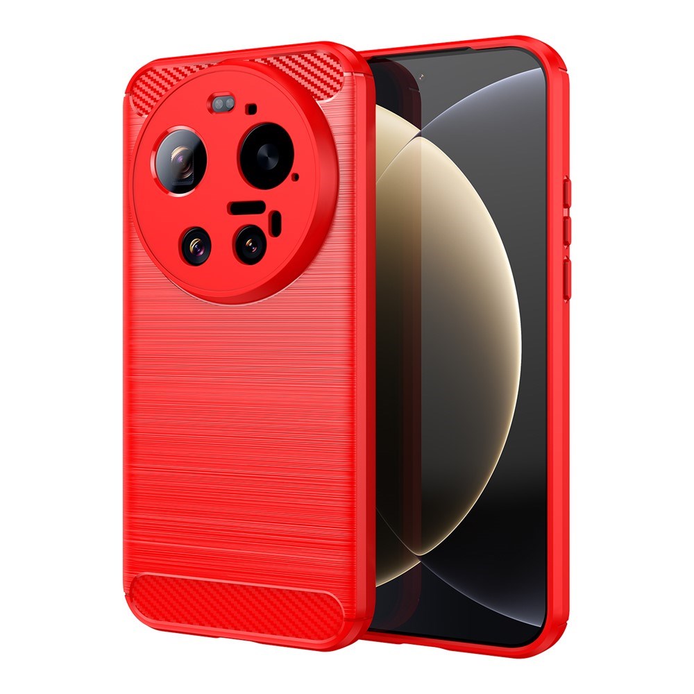 Xiaomi 17 Ultra EIDERWOOD Brushed Carbon Deksel - Rød