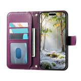 iPhone 18 Pro / 17 Pro EIDERWOOD Kunstskinn Flip Deksel m. Tekstur & Stropp - Lilla