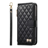 iPhone 18 Pro Max / 17 Pro Max EIDERWOOD Kunstskinn Flip Deksel m. Tekstur & Stropp - Svart
