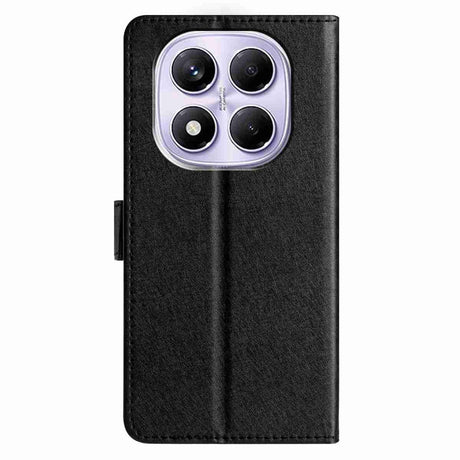Xiaomi Redmi Note 15 (5G) / Poco M8 (5G) EIDERWOOD Kunstskinn Flip Deksel m. Stropp – Svart