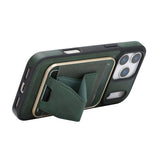 iPhone 17 Pro EIDERWOOD Kunstskinn Bak Deksel m. Kortholder & Stativfunksjon - MagSafe Kompatibel - Grønn