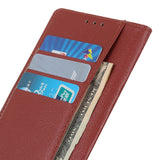 Motorola Edge 70 Fusion EIDERWOOD Kunstskinn Flip Deksel m. Kortholder & Støttefunksjon – Brun