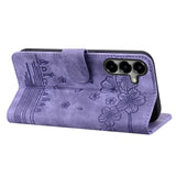 Samsung Galaxy S26 EIDERWOOD Flip Deksel med Trykk / Kortholder / Stropp - Lilla