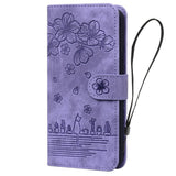 Samsung Galaxy S26 EIDERWOOD Flip Deksel med Trykk / Kortholder / Stropp - Lilla