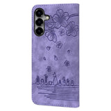 Samsung Galaxy S26 EIDERWOOD Flip Deksel med Trykk / Kortholder / Stropp - Lilla