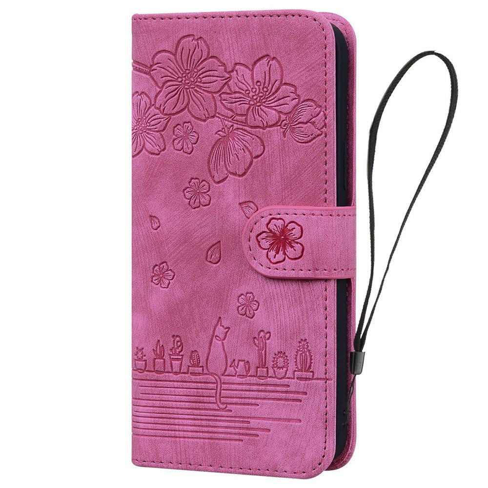 Samsung Galaxy S26 EIDERWOOD Flip Deksel med Trykk / Kortholder / Stropp - Rosa
