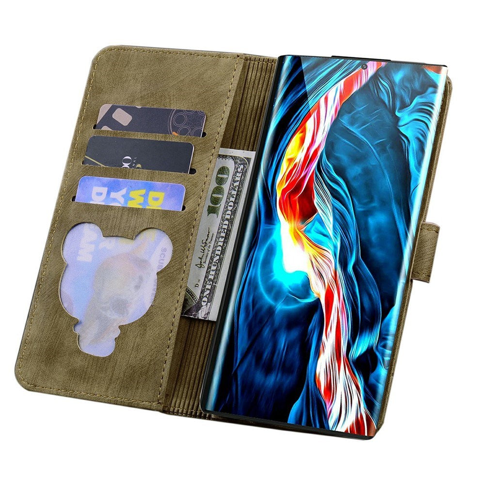 Samsung Galaxy S26 EIDERWOOD Flip Deksel med Trykk / Kortholder / Stropp - Brun