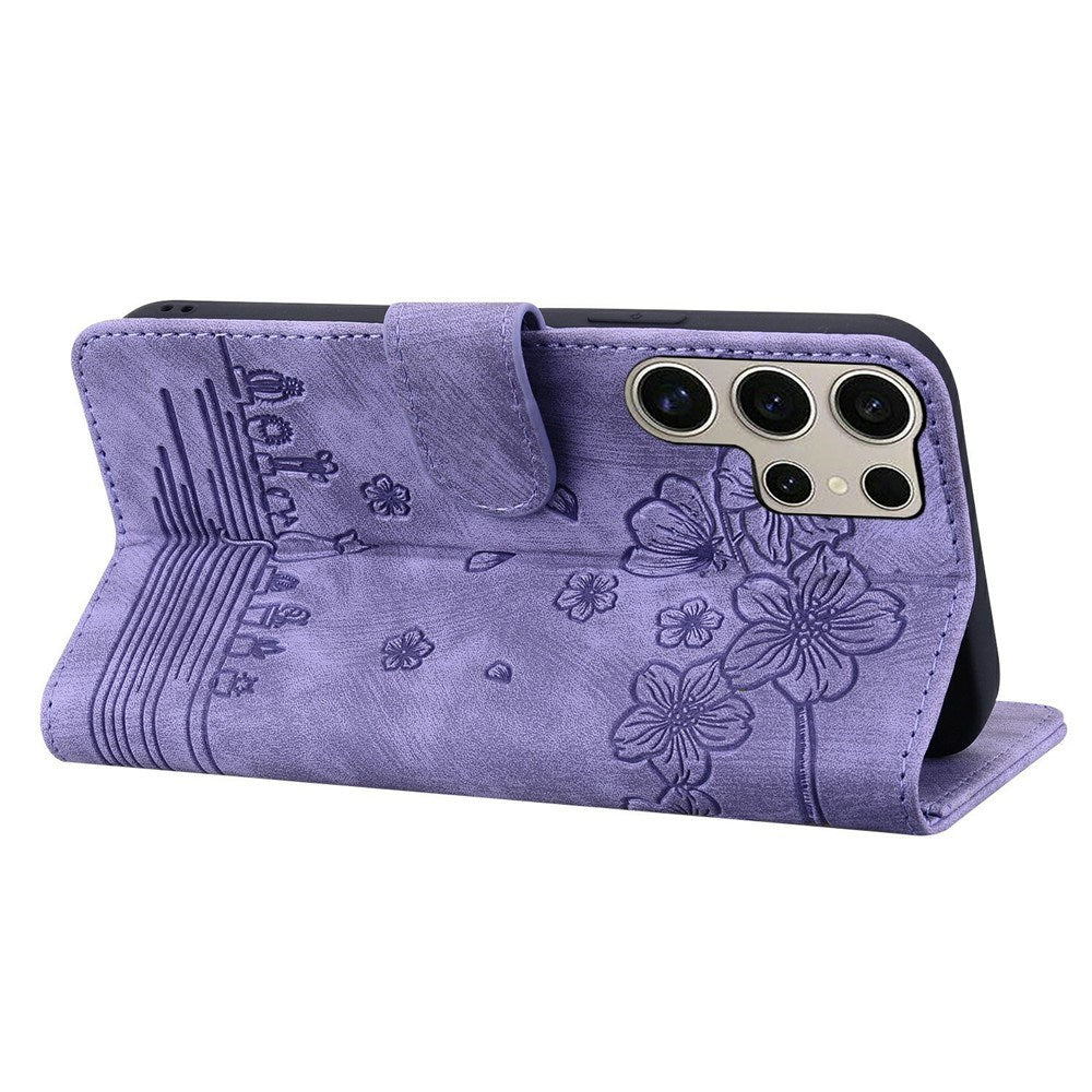 Samsung Galaxy S26 Ultra EIDERWOOD Flip Deksel med Trykk / Kortholder / Stropp - Lilla